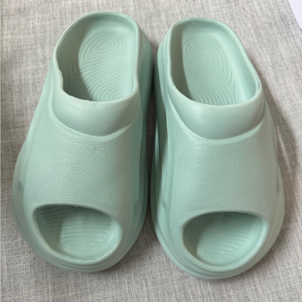 Green Foam Slide Sandals